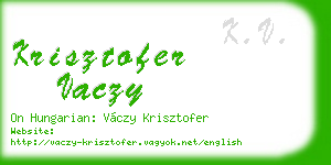 krisztofer vaczy business card