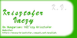 krisztofer vaczy business card